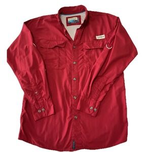 Magellan Outdoors Fish Gear Loose Fit Mens XS Button Long Sleeve Laguna Madre